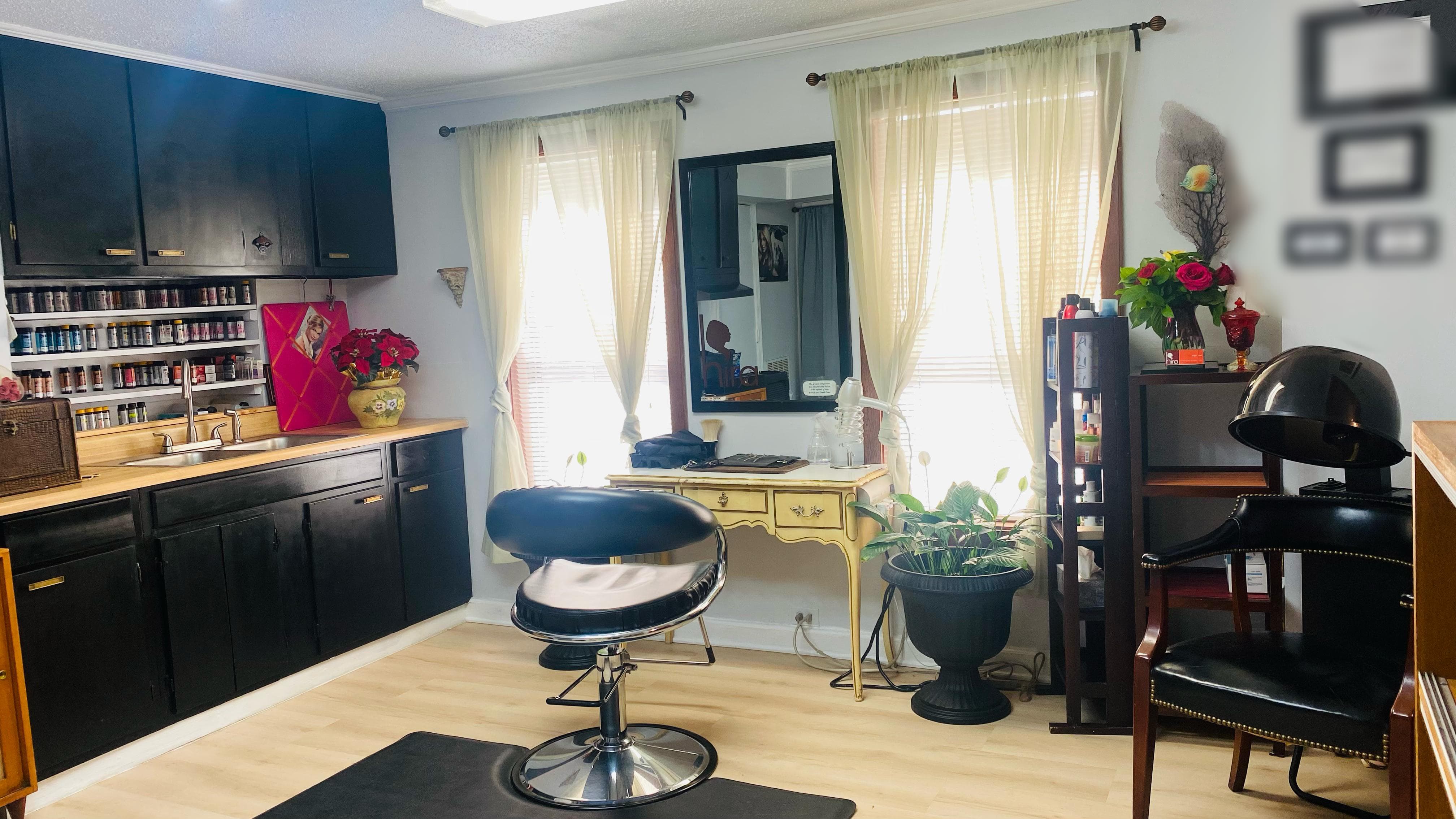 Salon interior with relaxing ambiance